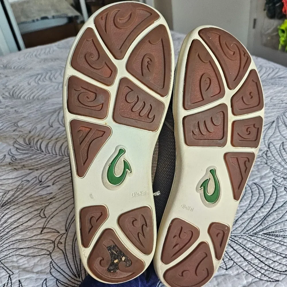 EUC Olukai Nohea Mesh Mustang Brown Slip on Men 9.5
